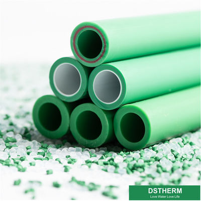 Усиленная смесь стеклоткани PPR пускает зеленый цвет по трубам с горячим плавя соединением