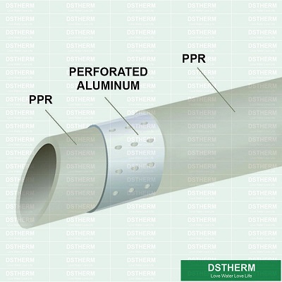 Ppr пефорировало трубу 2 алюминиевой длины трубы PN16 PN20 4m Ppr трубы составной алюминиевой алюминиевую украшенную лиственным орнаментом