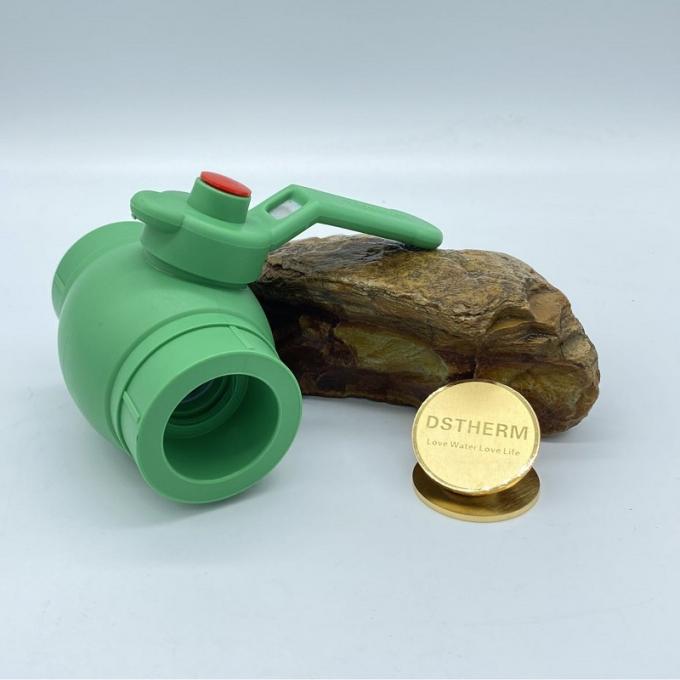 Клапан стопа PN20 пластиковый PPR с латунным клапаном 20mm до 63mm ручки металла шарика 3