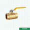 Шариковый клапан желтого законченного высшего качества латунный для шарикового клапана жидкой пользы применения латунного