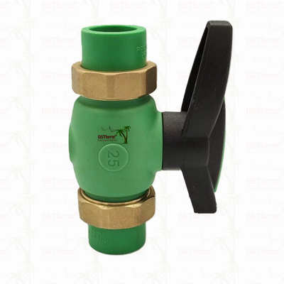 PPR Union Ball Valve Full Bore Ppr Double Union Ball Valve Exposed Installation (ППР соединительный шаровой клапан с полным отверстием) ППР двойный соединительный шаровый клапан с открытой установкой