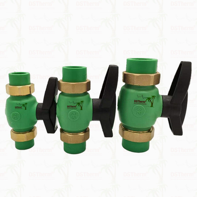 PPR Union Ball Valve Full Bore Ppr Double Union Ball Valve Exposed Installation (ППР соединительный шаровой клапан с полным отверстием) ППР двойный соединительный шаровый клапан с открытой установкой