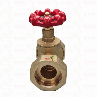 Бронзовый Union Gate Valve с красной литой железной ручкой высокого потока 1/2 "-4"