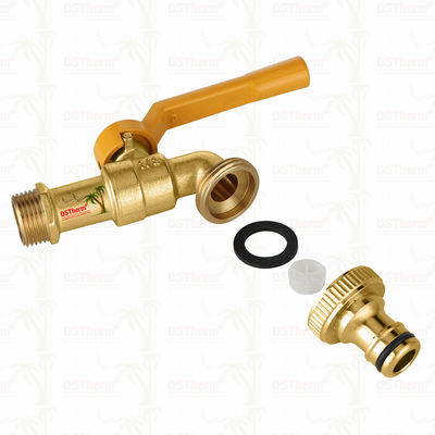Gold Plated Heavy Duty Classic Aluminum Handle Bibcocks Spigot Water Tap Water Spout Faucet