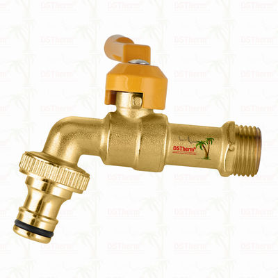 Gold Plated Heavy Duty Classic Aluminum Handle Bibcocks Spigot Water Tap Water Spout Faucet