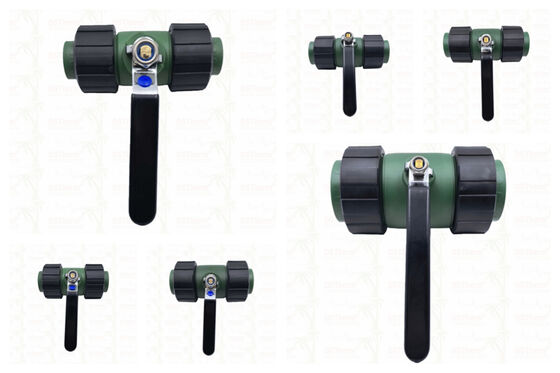 Шаровой кран PPR с двойным соединением, латунный шар, железная ручка, 20-63 мм, индивидуальный ЛОГОТИП