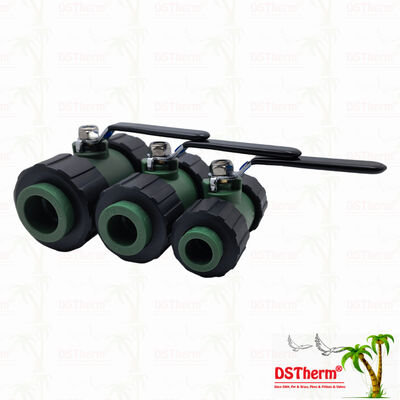 Шаровой кран PPR с двойным соединением, латунный шар, железная ручка, 20-63 мм, индивидуальный ЛОГОТИП