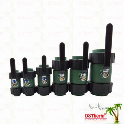 Шаровой кран PPR с двойным соединением, латунный шар, железная ручка, 20-63 мм, индивидуальный ЛОГОТИП