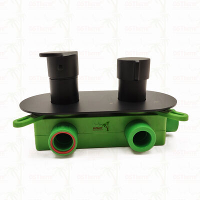 PPR 5-ходовой смесительный клапан для душа с черным покрытием для регулировки температуры и напора