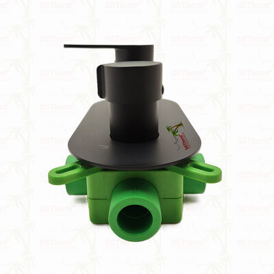 PPR 5-ходовой смесительный клапан для душа с черным покрытием для регулировки температуры и напора