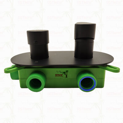 PPR 5-ходовой смесительный клапан для душа с черным покрытием для регулировки температуры и напора