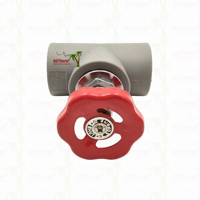 Серый кран из ППР с хромированным покрытием и латунным картриджем Global Valve 20-110 мм