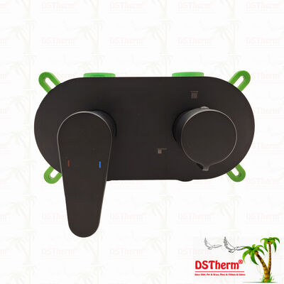 PPR 5-ходовой смесительный клапан для душа с черным покрытием для регулировки температуры и напора